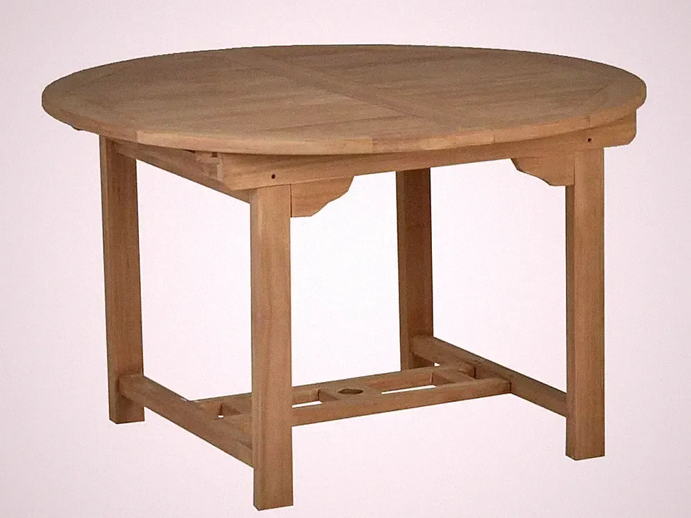 Gartentisch 120 cm Gartenmöbel Outdoor Modern Massivholz Teak Honig