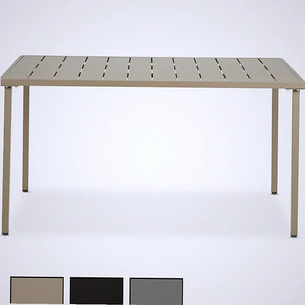 Gartentisch 140 x 80 cm wetterfest Esstisch Terrassentisch modern für 6 Persone