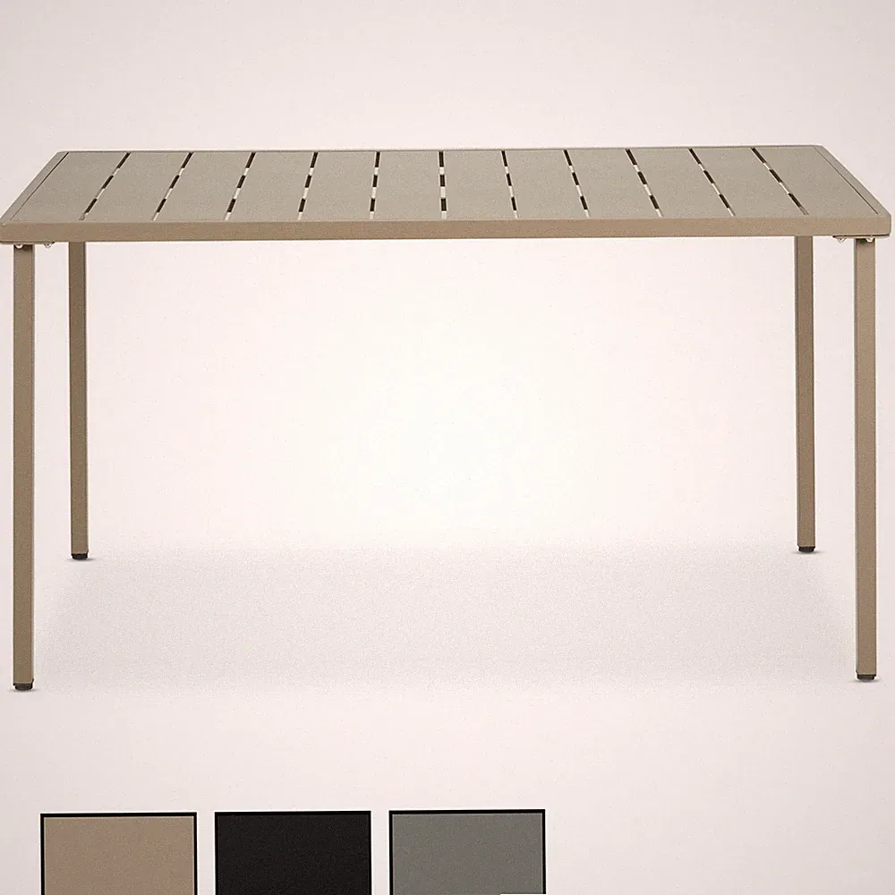 Gartentisch 140 x 80 cm wetterfest Esstisch Terrassentisch modern für 6 Persone