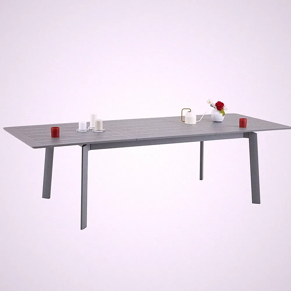 Gartentisch 180- 260 cm Aluminium ausziehbar Terassentisch Balkontisch anthrazit
