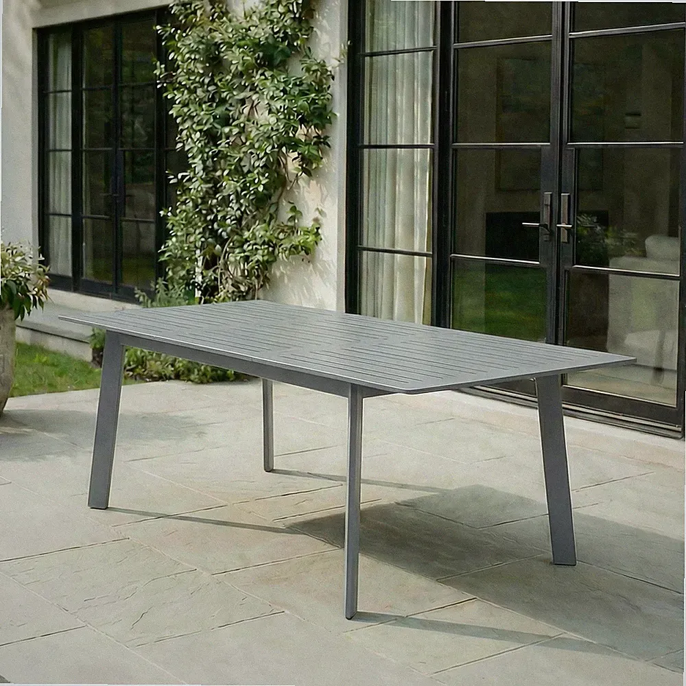 Gartentisch 180- 260 cm Aluminium ausziehbar Terassentisch Balkontisch anthrazit