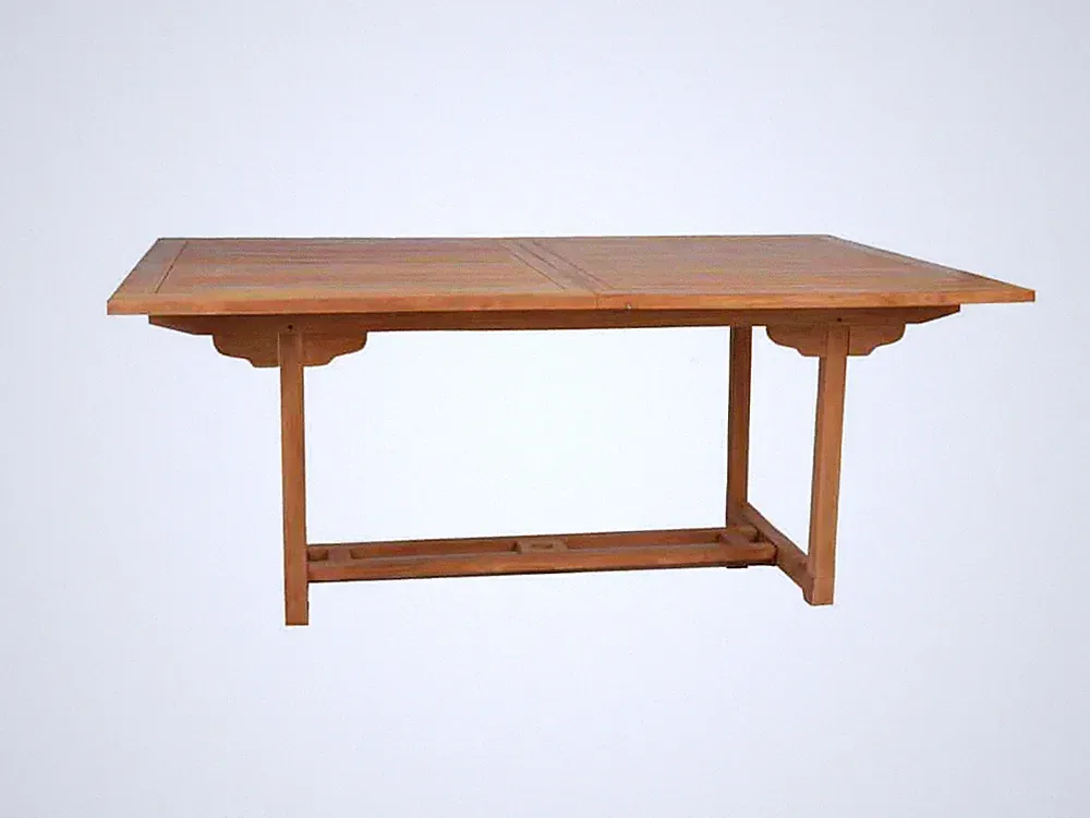Gartentisch 180x120 cm Gartenmöbel Outdoor Modern Massivholz Teak Honig