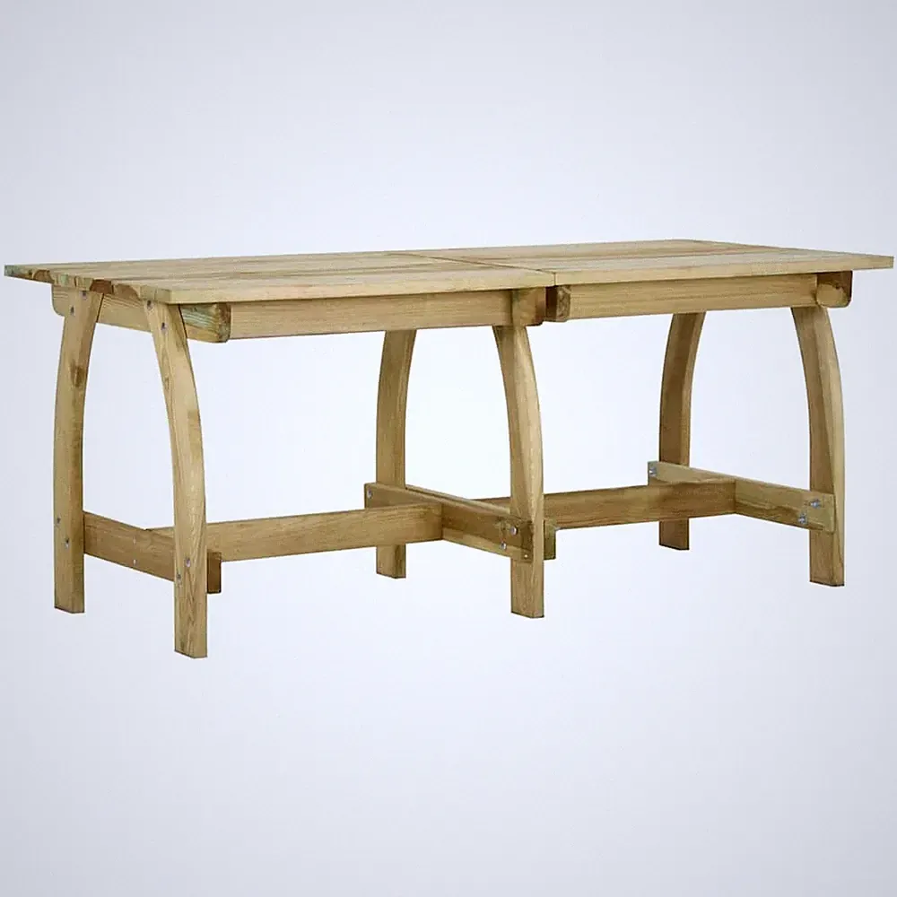 Gartentisch 220x74x75 Cm Kiefernholz Imprägniert