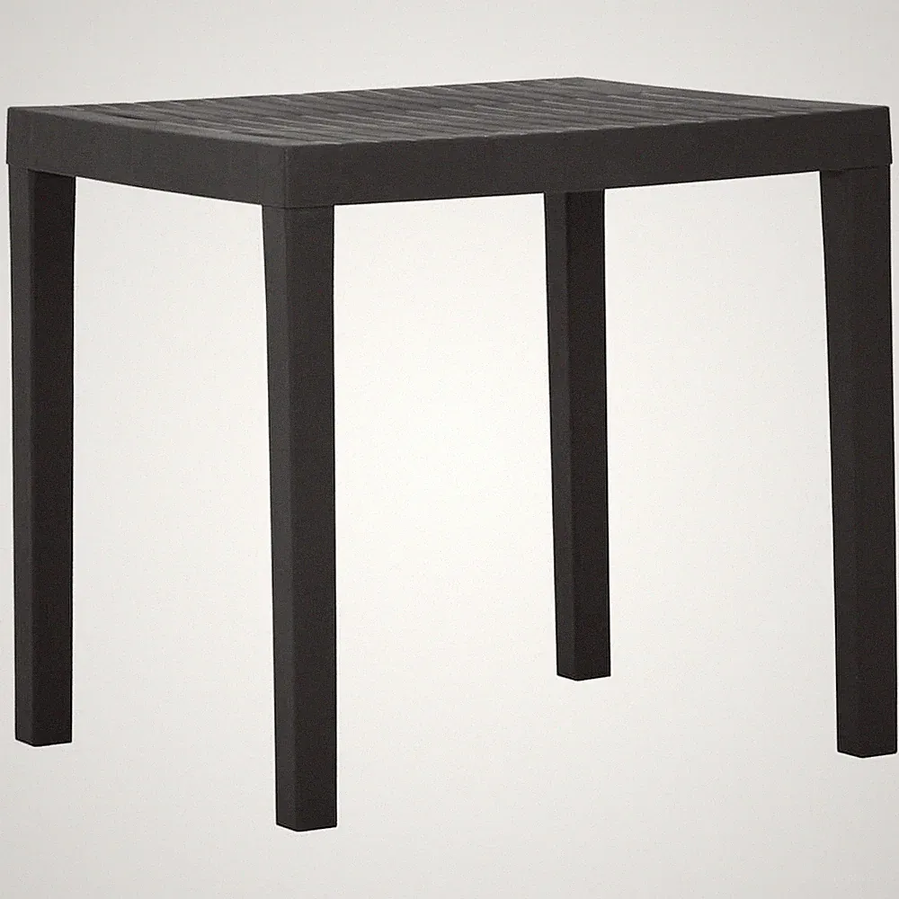 Gartentisch 79x65x72cm Kunststoff Esstisch Terrassentisch Grau/Weiß vidaXL