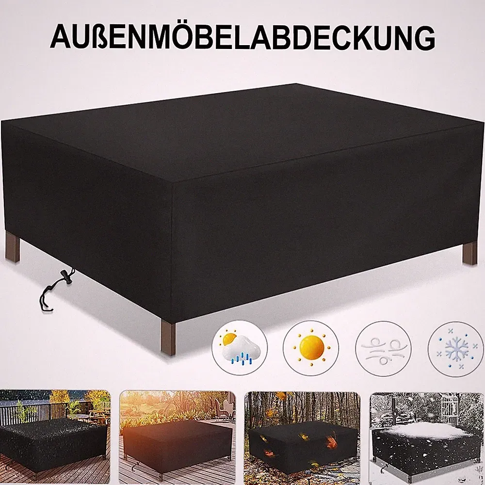 Gartentisch Abdeckung Wasserdicht Schutzhülle Gartenmöbel Abdeckplane Garnitur