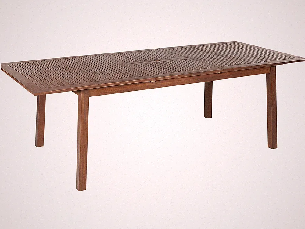 Gartentisch Akazienholz dunkelbraun rechteckig ausziehbar 180/240x100 cm Cesana