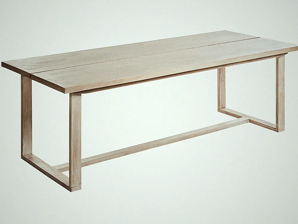 Gartentisch Akazienholz für 6 Personen heller Holzfarbton 230 x 100 cm Azzanello