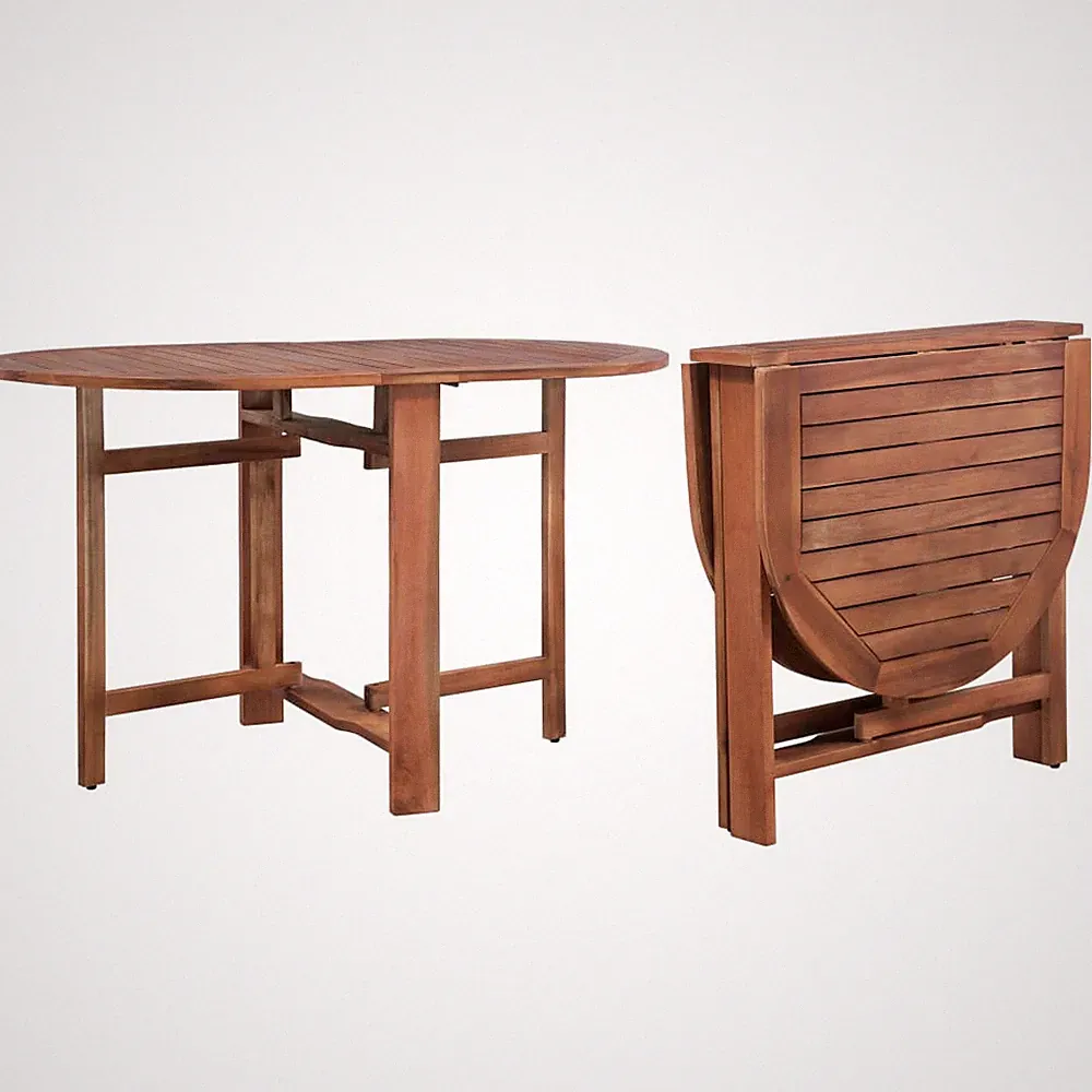 Gartentisch Akazienholz Oval Esstisch Klapptisch Terrassentisch Tisch vidaXL
