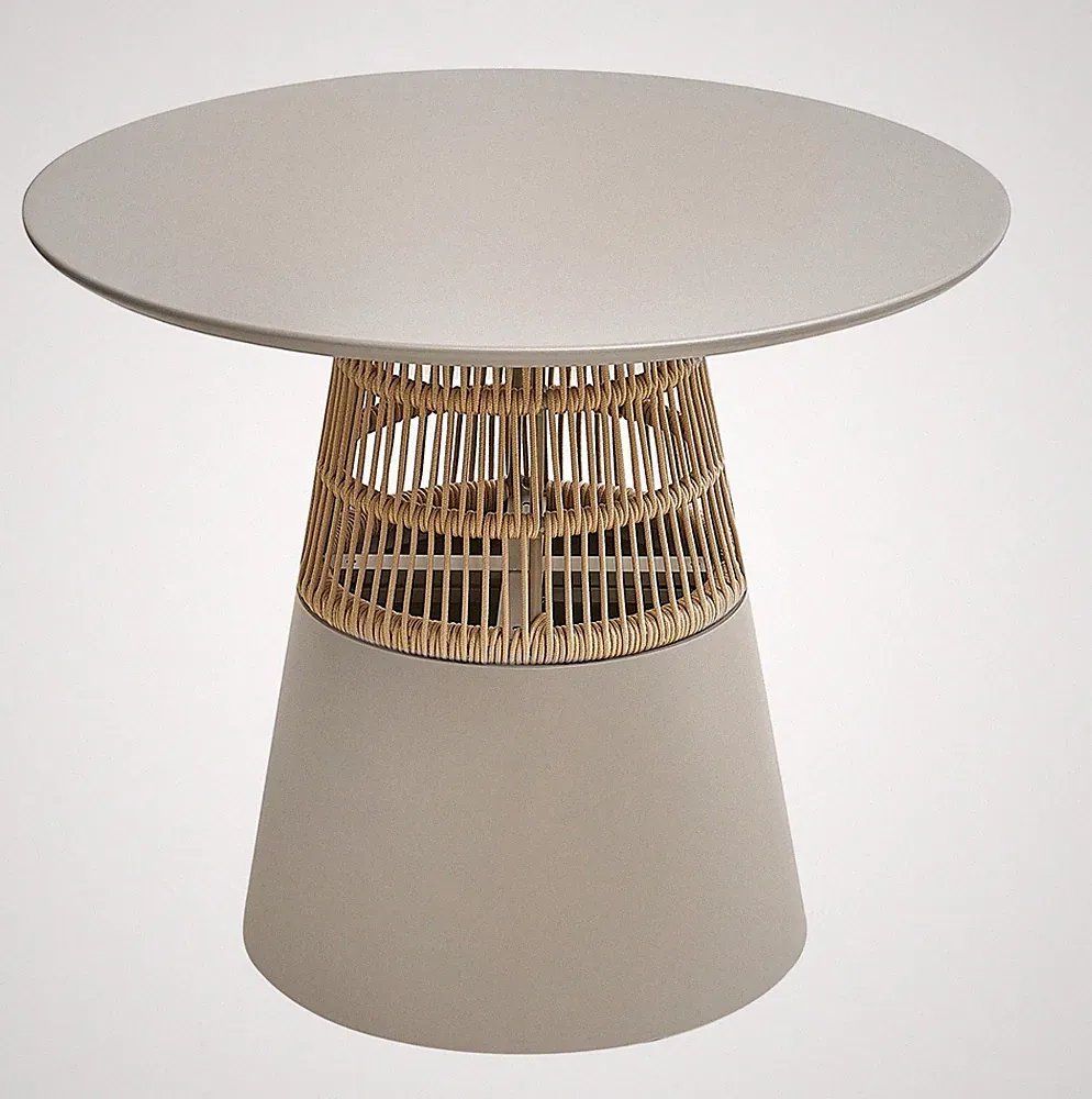 Gartentisch Alu Aluminium Esstisch Tisch Garten Grau 90x90x76 cm