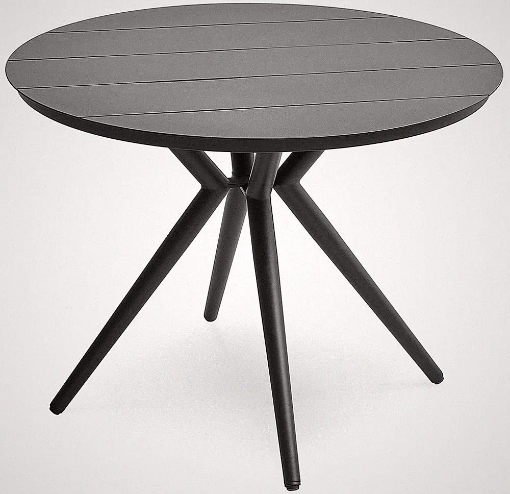 Gartentisch Alu Aluminium Esstisch Tisch Garten SCHWARZ 100x100x74 cm
