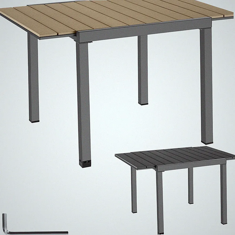 gartentisch ausziehbar wetterfest holzoptik