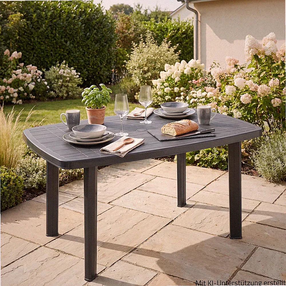 Gartentisch - anthrazit - wetterfest