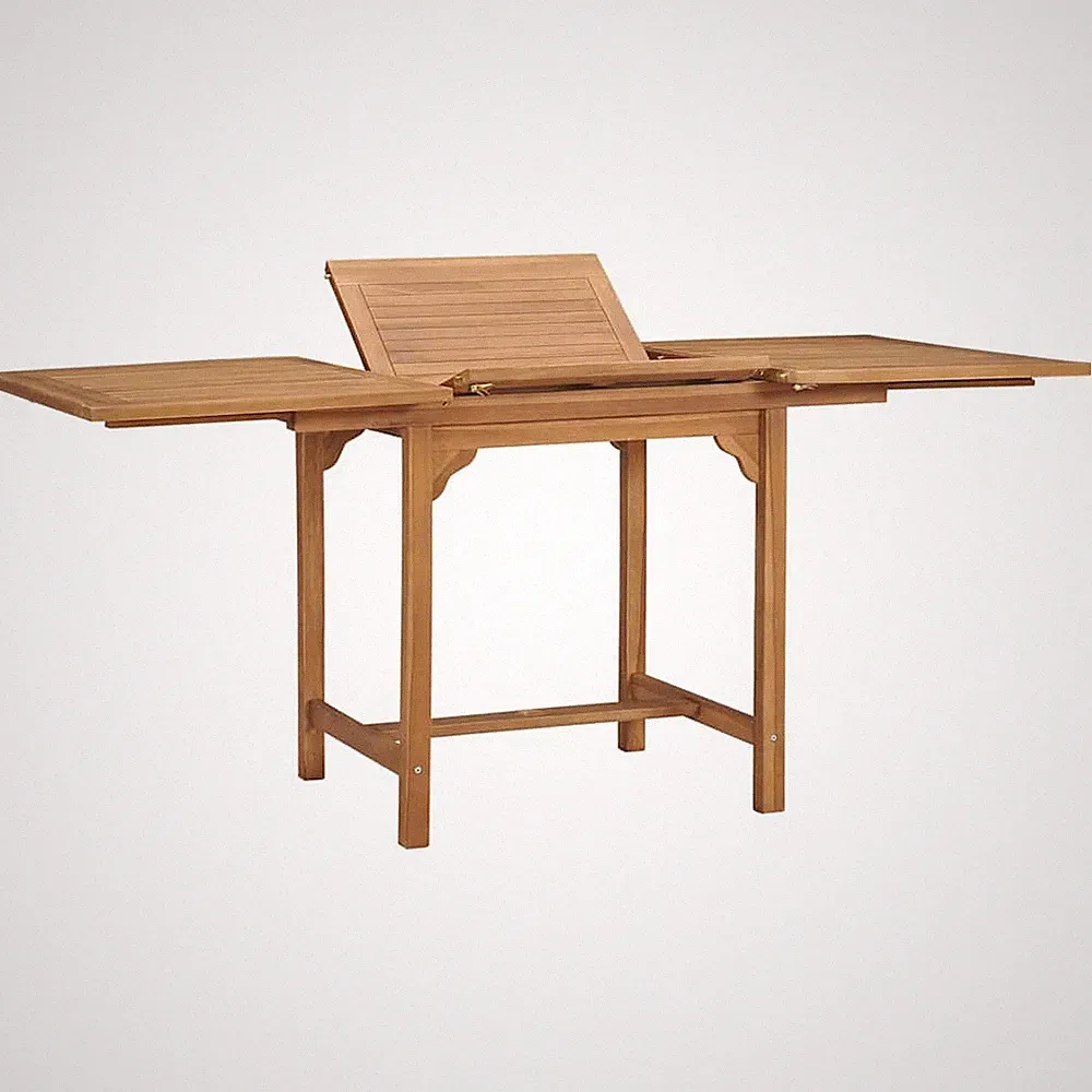 Gartentisch Ausziehbar (110-160)x80x75 Cm Massivholz Teak