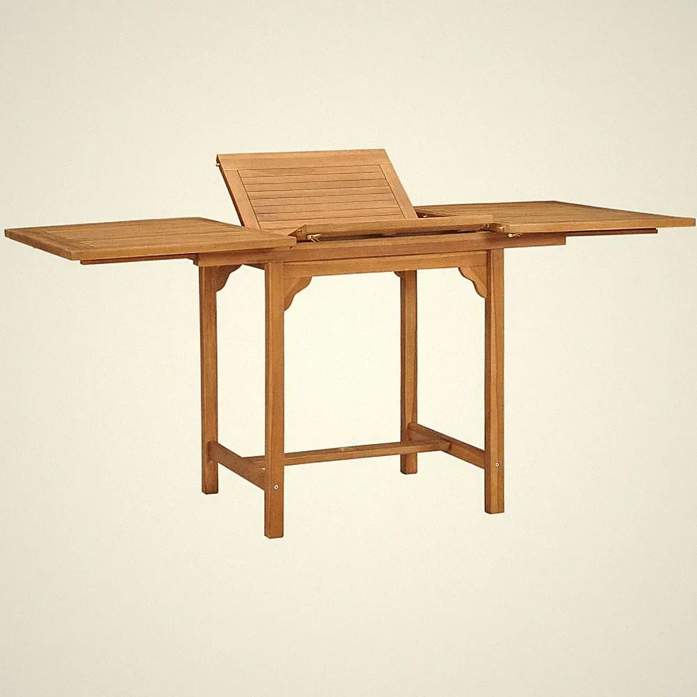 Gartentisch Ausziehbar (110-160)x80x75 cm Massivholz Teak