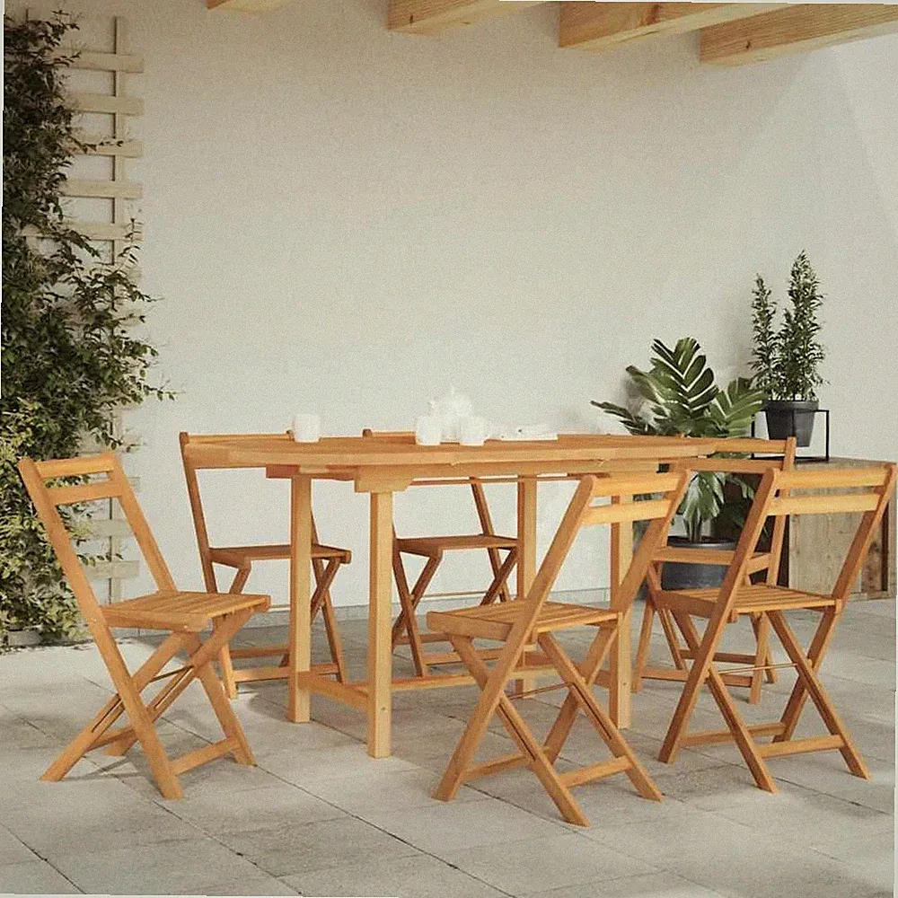 Gartentisch Ausziehbar 110-160x80x75 cm Massivholz Teak