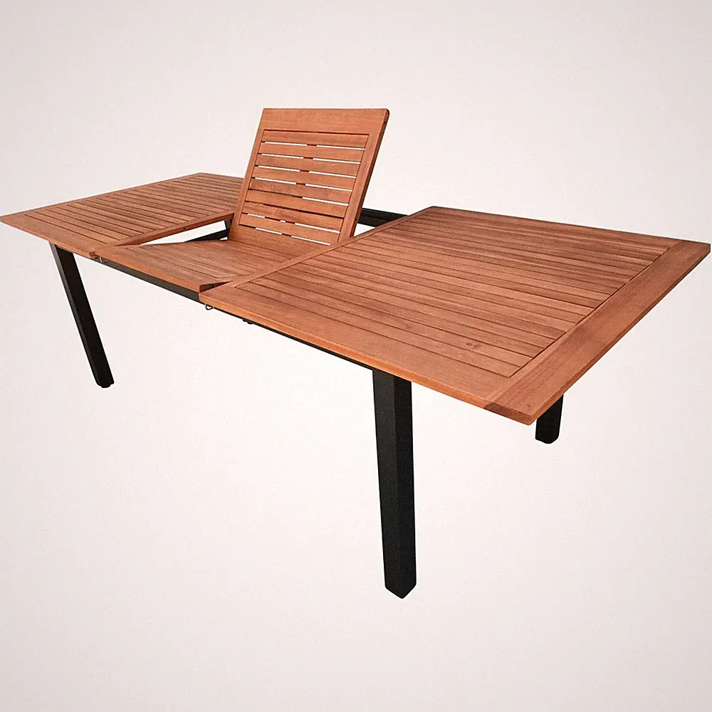 Gartentisch ausziehbar 180/240x100cm Ausziehtisch Esstisch Terrasse Balkon Tisch
