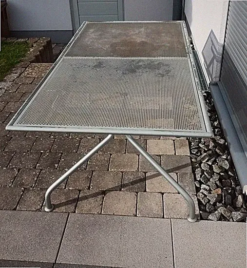 Gartentisch ausziehbar aluminium silber 160 (210) x 90 x 76