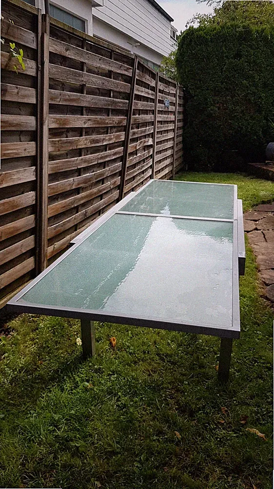 Gartentisch - Ausziehbar - Silber- Höhe 0,75, 1,35 x 0,90 bzw. 2,70 x 0,83