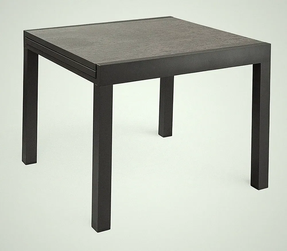Gartentisch Ausziehtisch Ausziehbar Anthrazit Aluminium PSPC 72/144 x 72 cm
