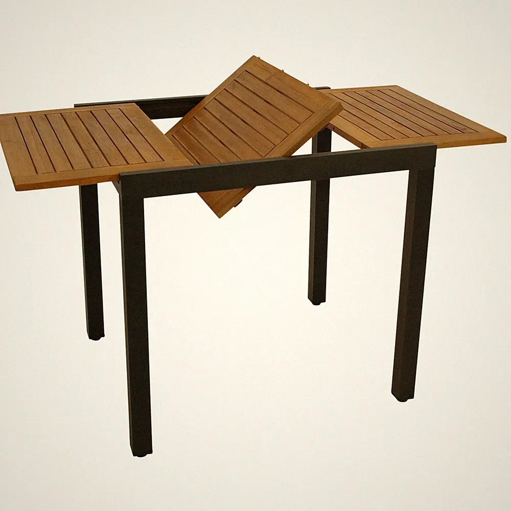 Gartentisch Ausziehtisch Balkontisch Esstisch ausziehbar VICENZA 120cm Alu Holz