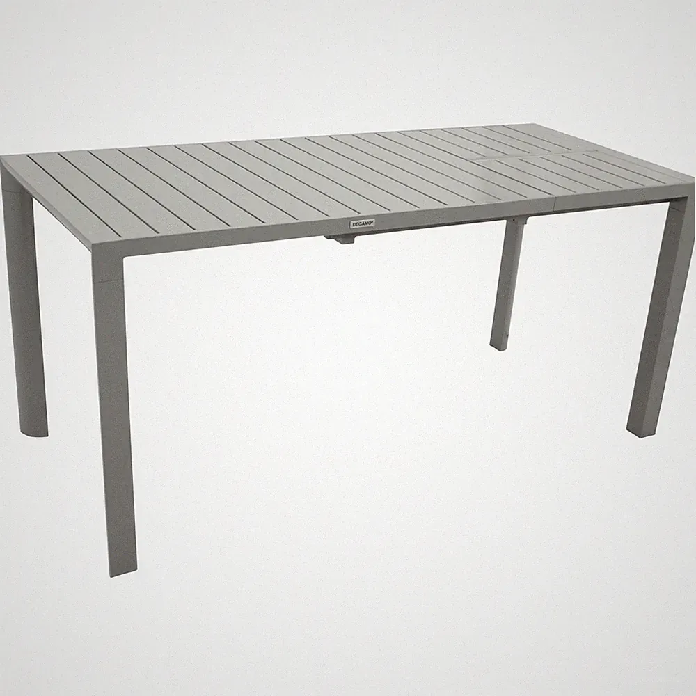 Gartentisch Ausziehtisch Esstisch Alutisch BAGO 162x70cm Alu wetterfest silber