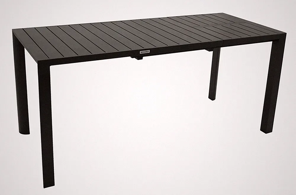 Gartentisch Ausziehtisch Esstisch Alutisch LAGOS 162x70cm Alu wetterfest grau