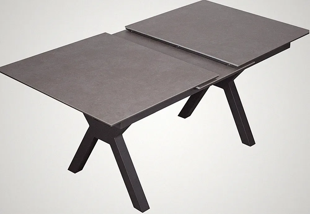 Gartentisch Ausziehtisch Esstisch Granada 160/210x90cm hellgrau Aluminium Tisch