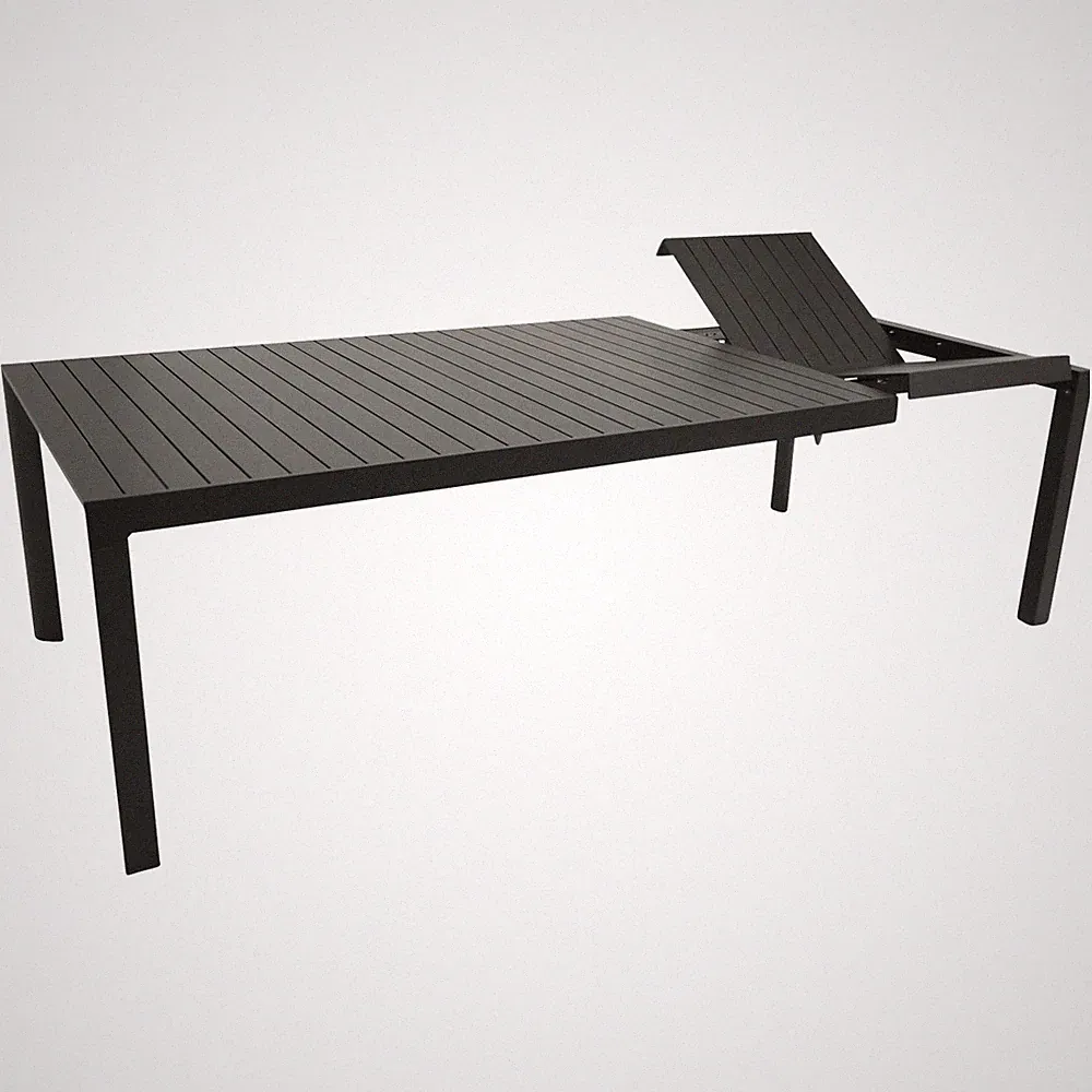 Gartentisch Ausziehtisch Esstisch Tisch LAGOS XL 195/255x120cm, Alu anthrazit