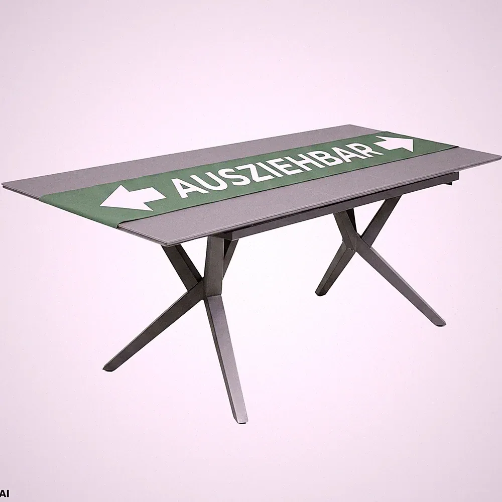 Gartentisch Ausziehtisch Esstisch Valor 160/210x90cm hellgrau Aluminium Tisch