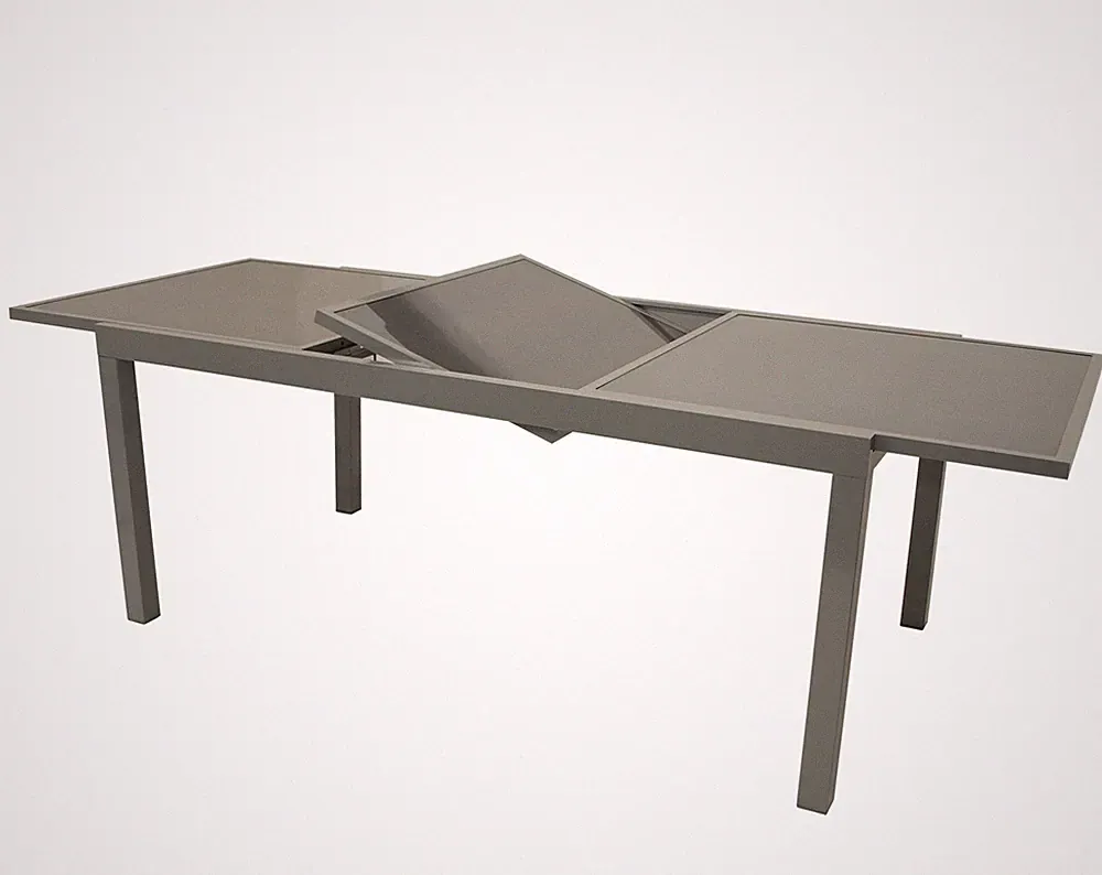 Glas Ausziehbarer Gartentisch