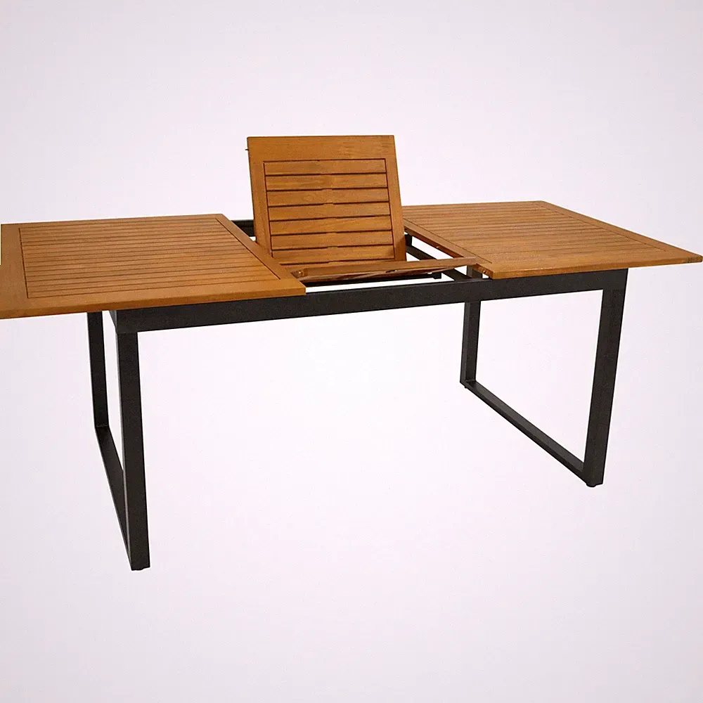 alu gartentisch ausziehbar 200 x 90 braun