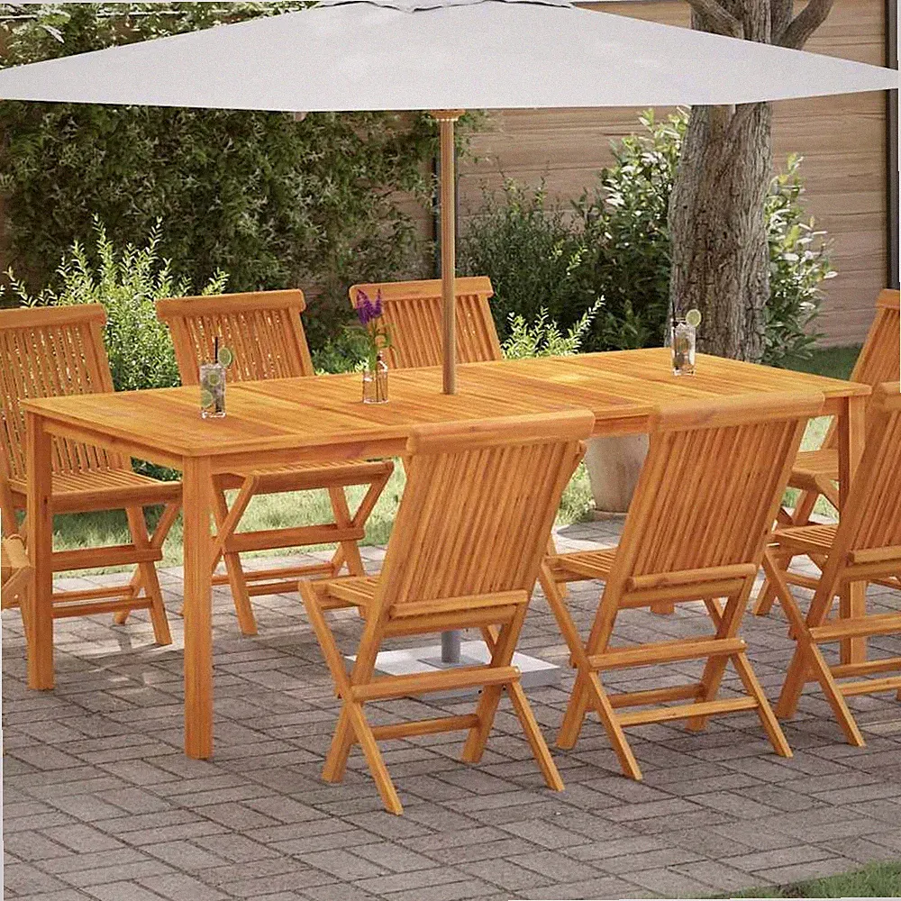 Gartentisch Balkontisch Esstisch Holztisch Terrasse Massivholz Akazie vidaXL
