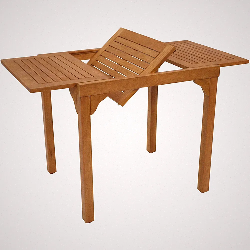 Gartentisch Balkontisch Gartenmöbel Ausziehtisch RIO 80/120x70,5cm Holz, 2. WAHL