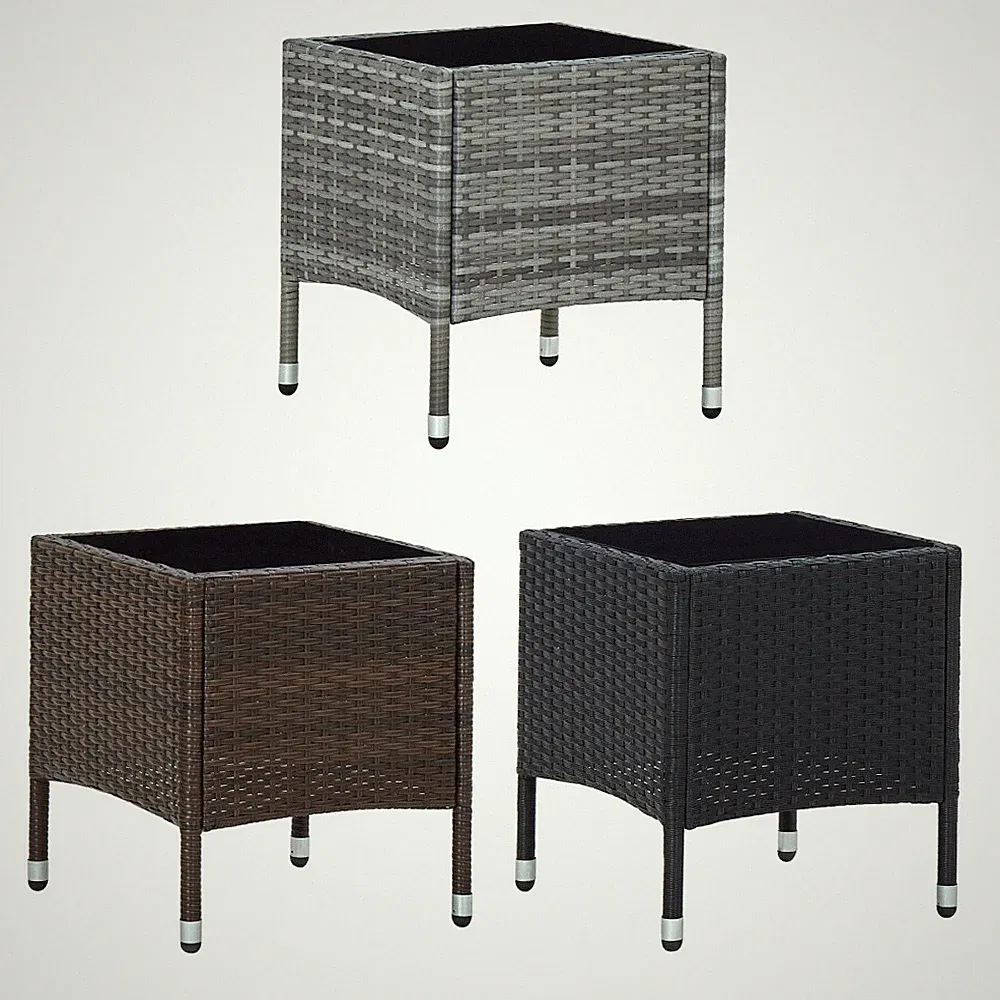 Gartentisch Balkontisch Gartentisch Kaffeetisch Tisch 40x40x45 cm Poly Rattan