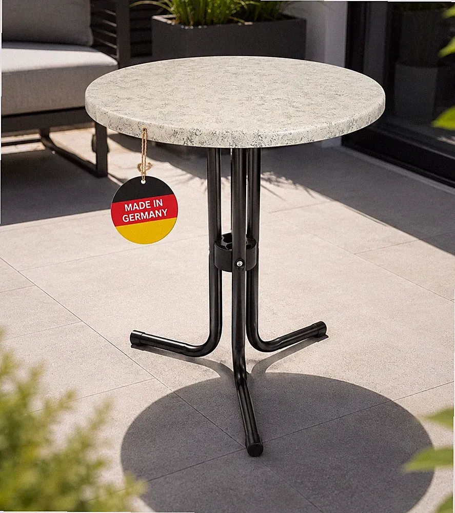 Gartentisch Balkontisch Klapptisch Esperanza Topalit Platte klappbar 60cm rund