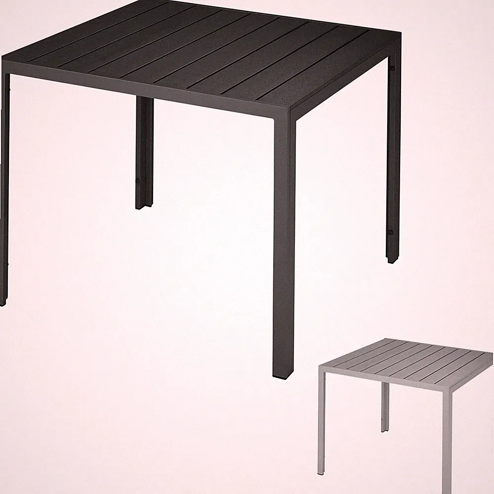 Gartentisch Balkontisch Terrassentisch Esstisch Gartenmöbel Aluminium 90x90x75cm