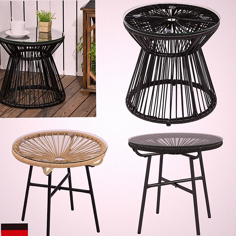 Gartentisch Beistelltisch Balkontisch Bistrotisch Gartenmöbel rund Ø 40/50 cm