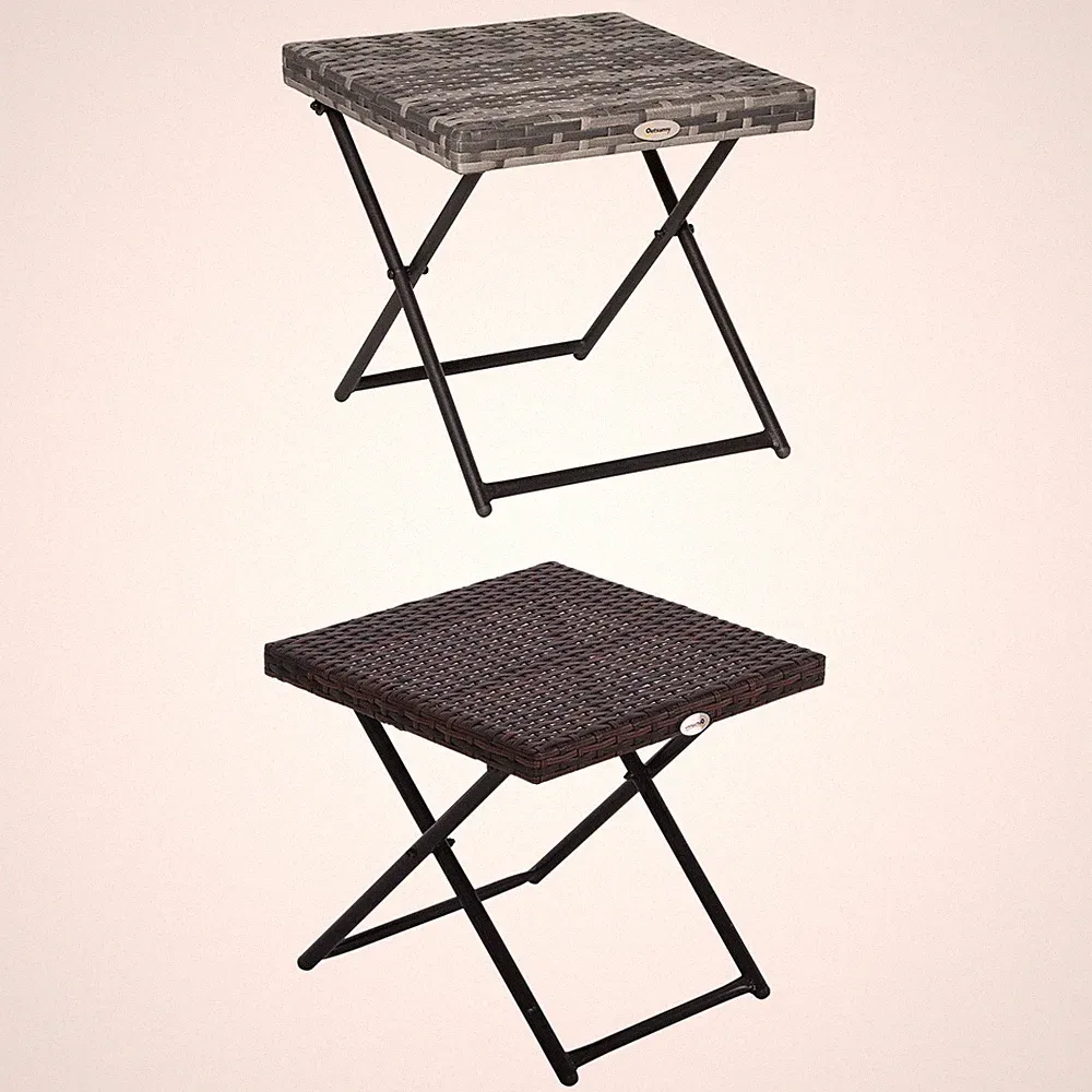 Gartentisch Beistelltisch klappbar Polyrattan Gartenmöbel Terrasse