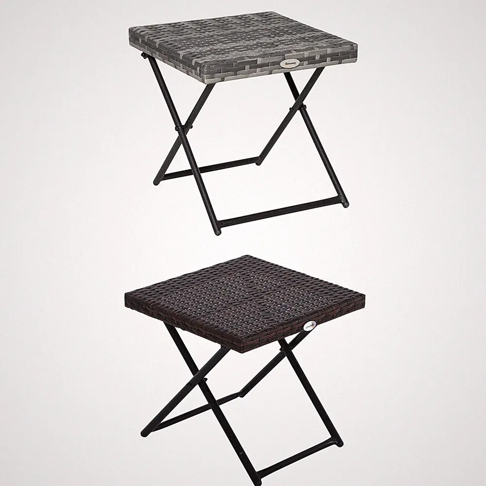 Gartentisch Beistelltisch klappbar Polyrattan Gartenmöbel Terrasse