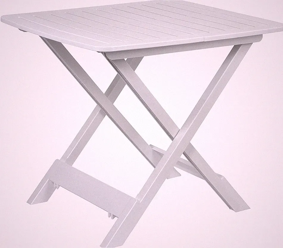 Gartentisch Beistelltisch Klapptisch 45 cm Kunststoff Weiß Camping Garten Balkon