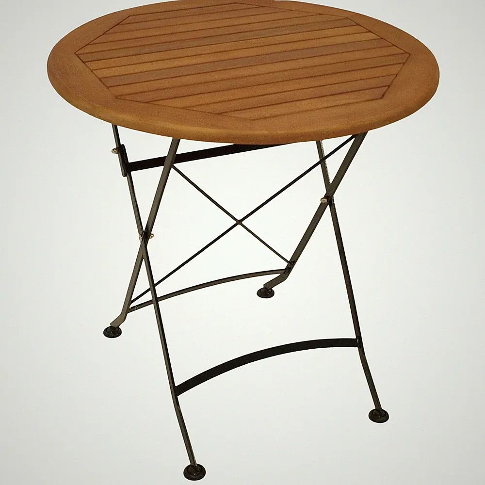 Gartentisch Bistrotisch Klapptisch Tisch HOFGARTEN rund 75cm, Holz, 2. WAHL