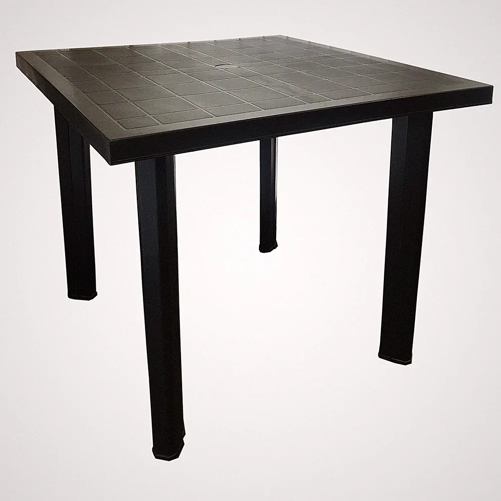 Gartentisch Campingtisch 80x75cm Kunststoff Terrassentisch Anthrazit Balkontisch