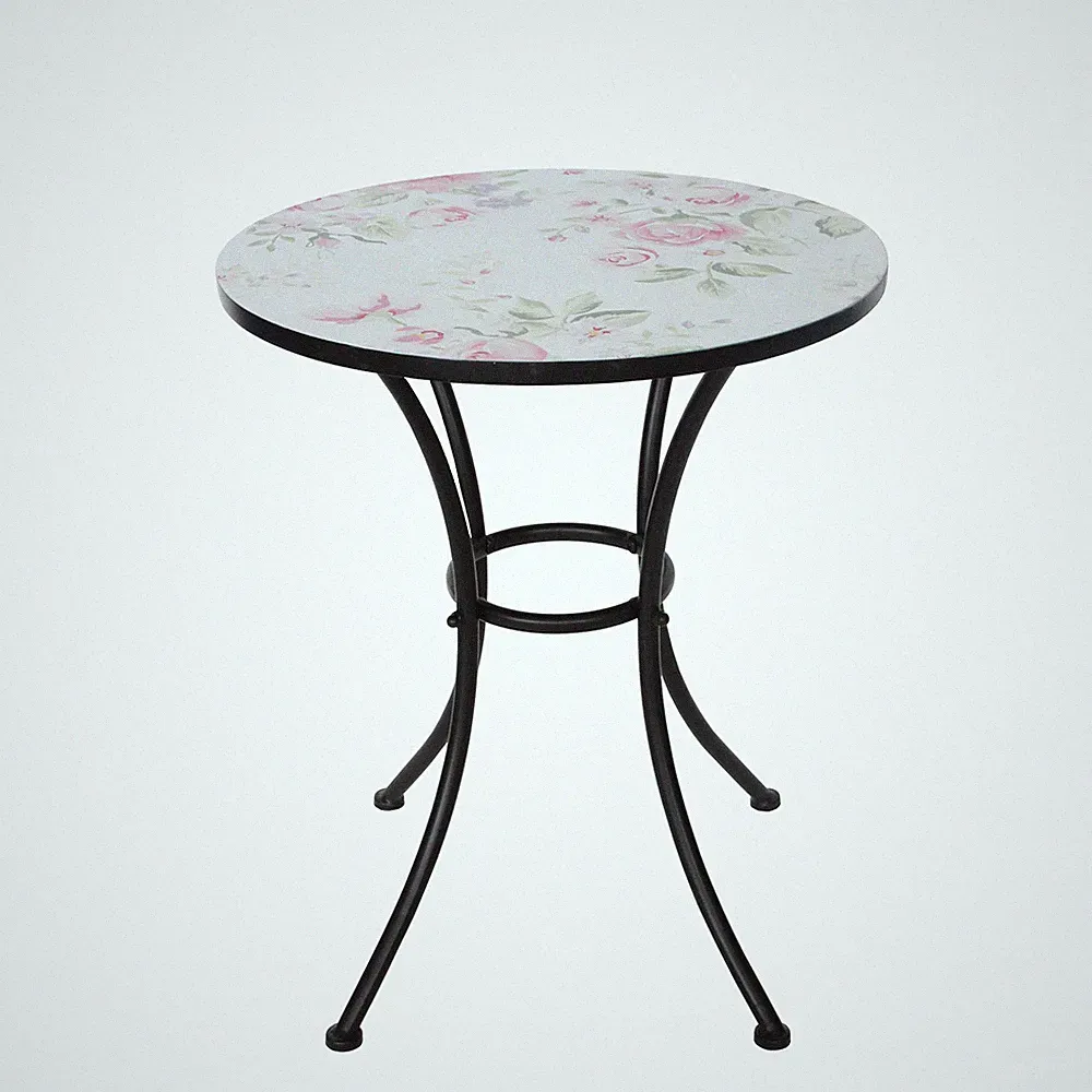Gartentisch Celia Rosen Balkontisch Terrassentisch Metalltisch HTI-Living