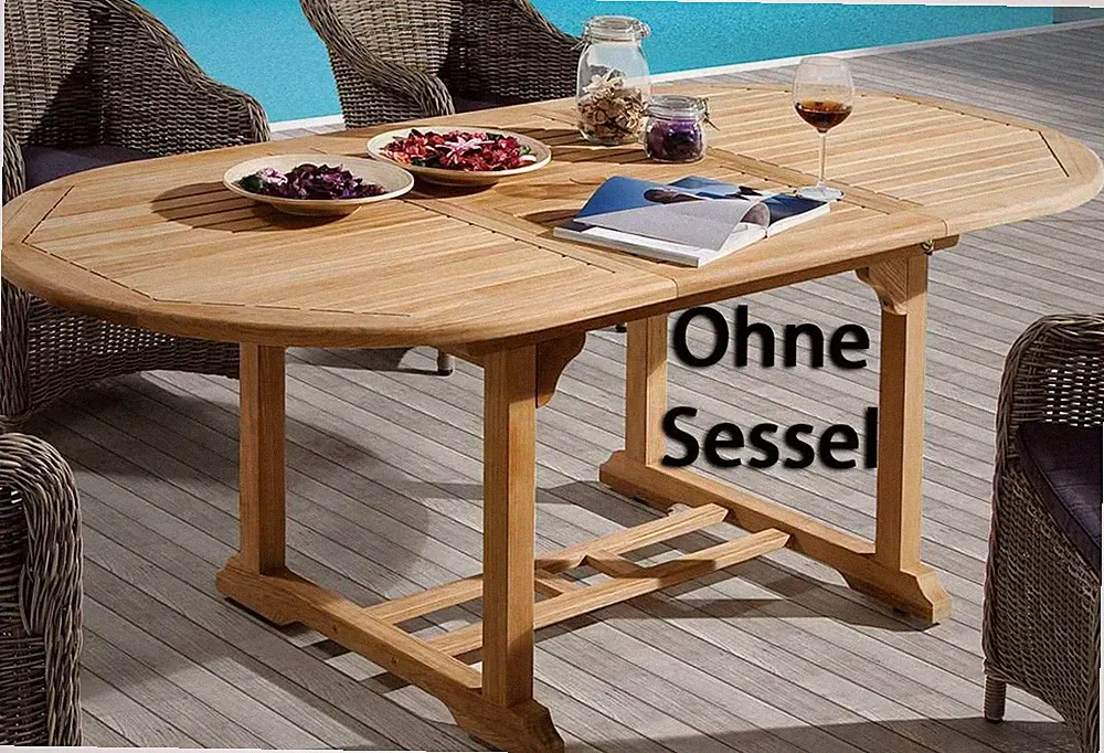 Gartentisch Destiny Tisch Four Seasons Teaktisch 180/240 Ausziehtisch Esstisch