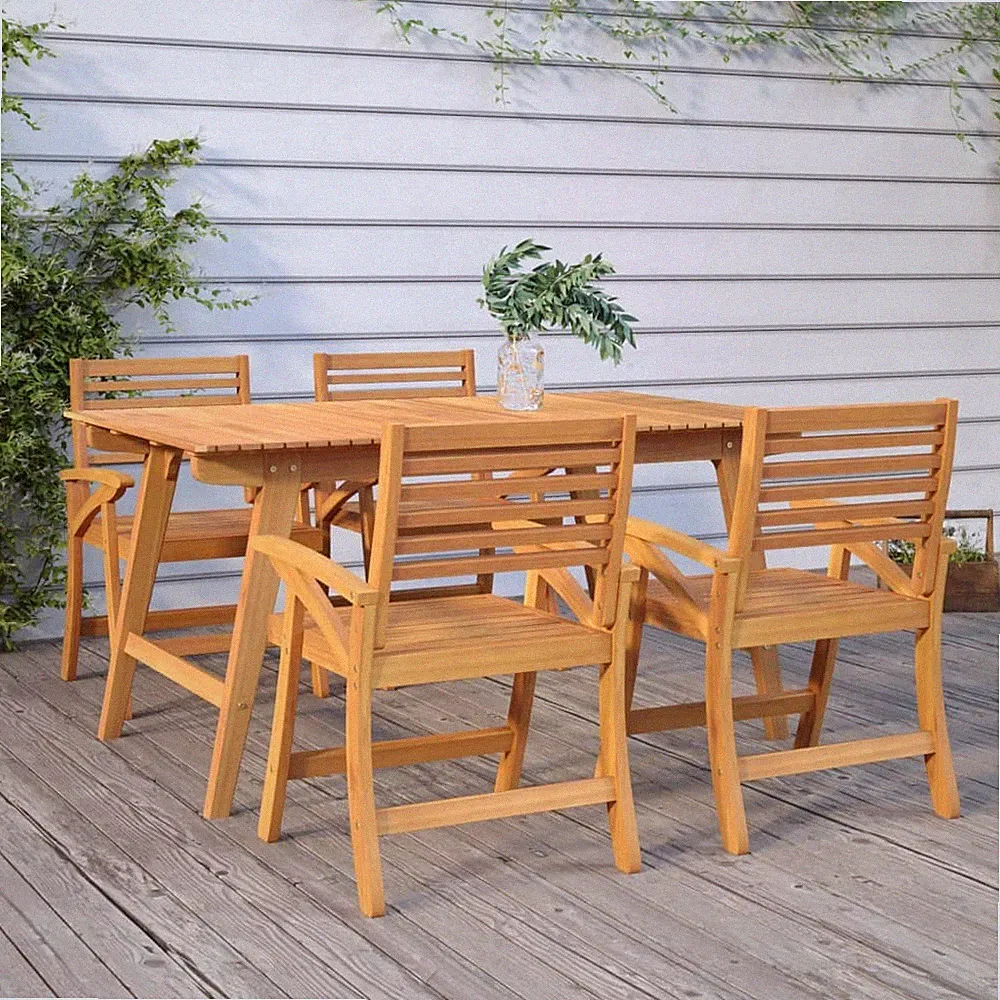 Gartentisch Esstisch Balkontisch Holztisch Tisch Massivholz Akazie vidaXL