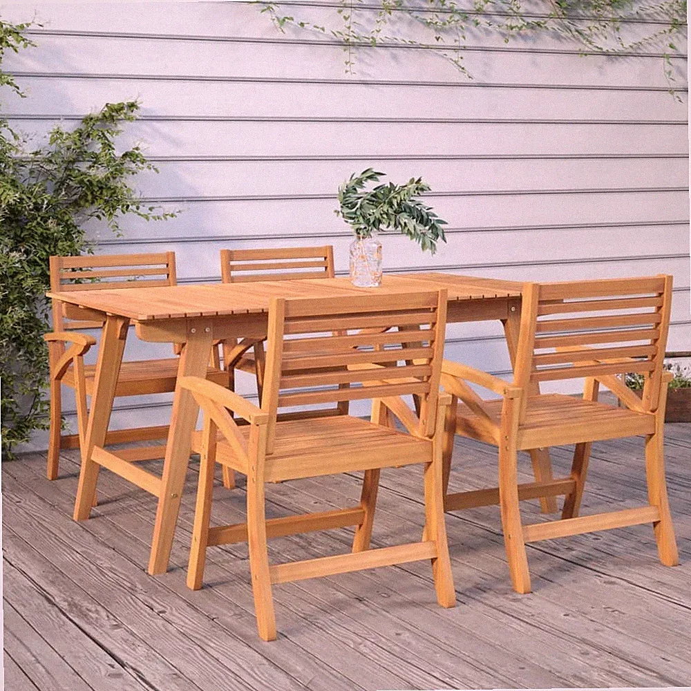 Gartentisch Esstisch Balkontisch Holztisch Tisch Massivholz Akazie vidaXL