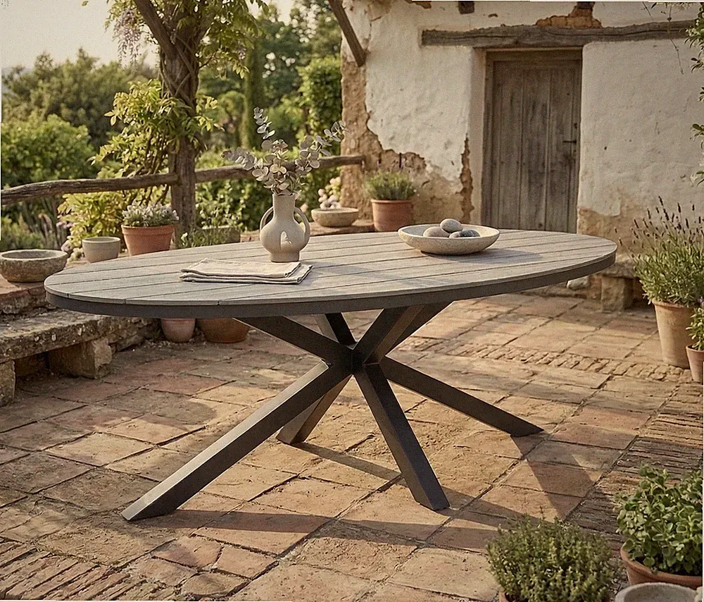 Gartentisch Esstisch Balkontisch Outdoor Non Wood Alu wetterfest Armati oval