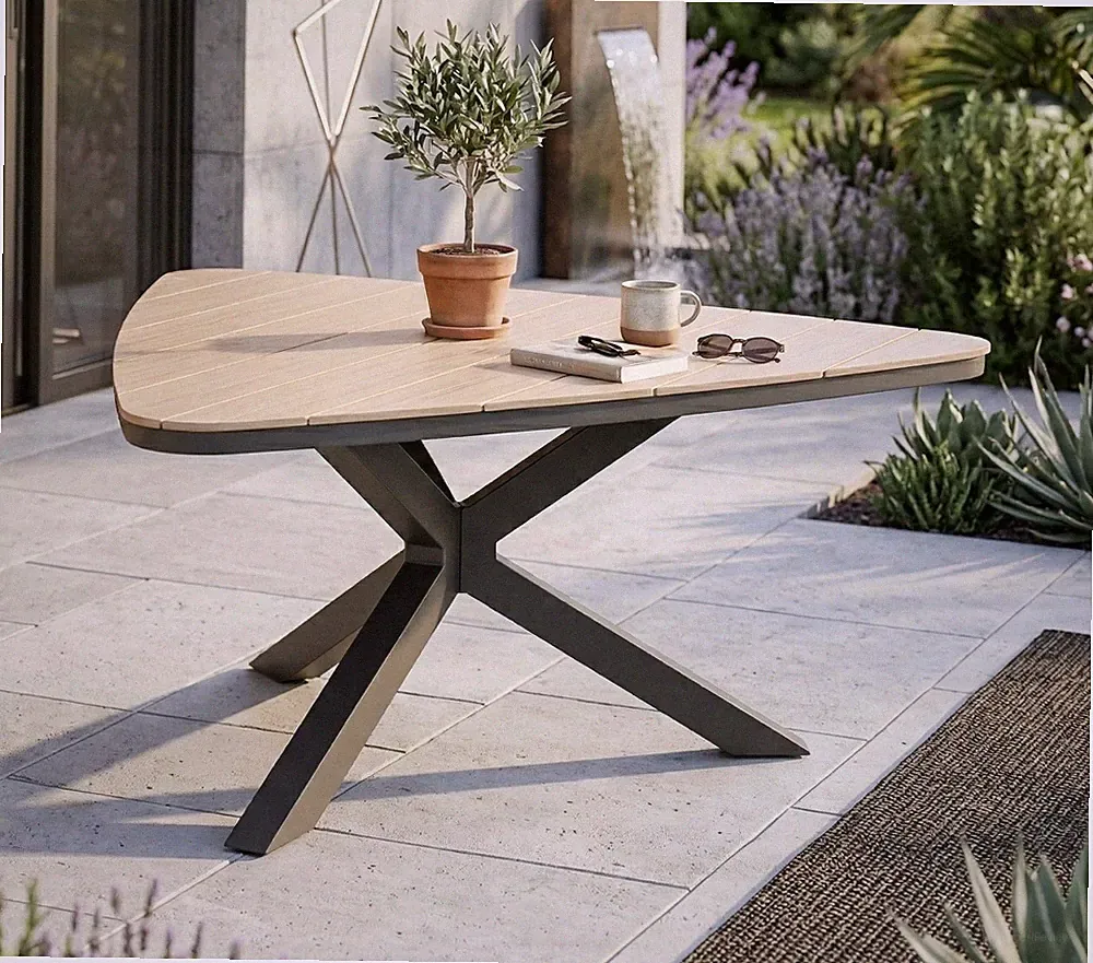 Gartentisch Esstisch Balkontisch Outdoor Non Wood Alu wetterfest Armati Triangle