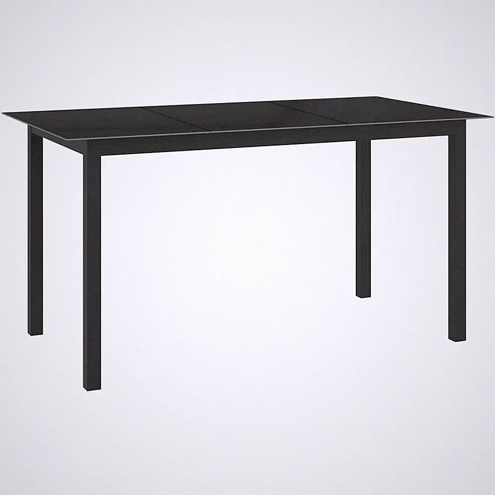 Gartentisch Esstisch Beistelltisch Balkontisch Terrassentisch Alu Glas vidaXL