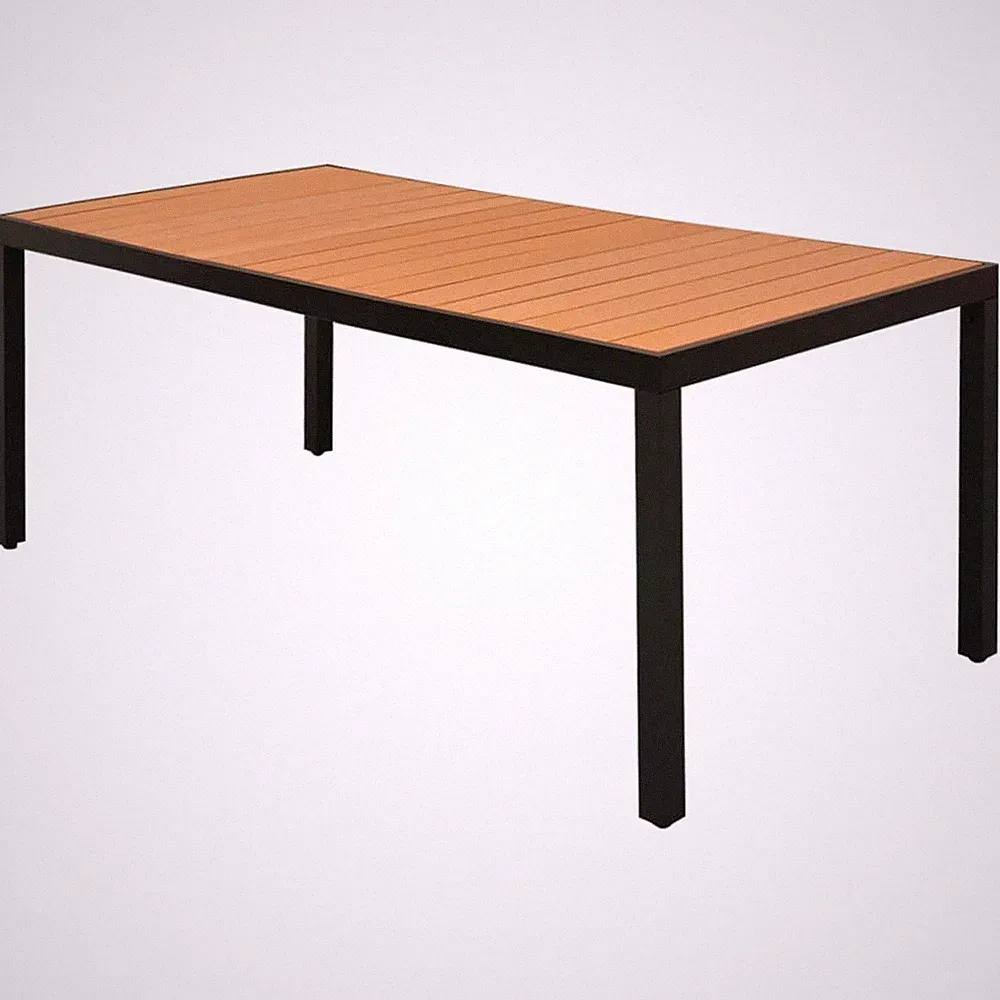 Gartentisch Esstisch Beistelltisch Terrassentisch Braun Aluminium WPC 80-185cm